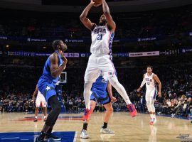 Joel Embiid unleashed a career-tying high 50 points for the Philadelphia 76ers against the Orlando Magic. (Image: Getty)