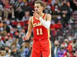 Trae Young from the Atlanta Hawks lit up the Portland Tral Blazers for a career-high 56 points in a five-point loss at the Moda Center. (Image: Getty)