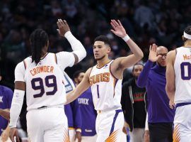 Devin Booker (1) from the Phoenix Suns has been on a heater during their current winning streak. (Image: USA Today Sports)