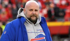 Brian Daboll, former offensive coordinator of the Buffalo Bills, will replace Joe Judge as the head coach of the New York Giants next season. (Image: Red Hoffman/Getty)