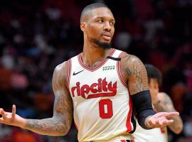 Damian Lillard is out for at least six weeks and could miss the rest of the season while recovering from a stomach injury and core surgery. (Image: Porter Lambert/Getty)