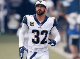 Eric Weddle playing with the LA Rams back in 2019 before he retired. (Image: Sean M. Haffey/Getty)