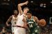 Milwaukee Bucks center Giannis 'Greek Freak' Antetokounmpo (34) drives to the basket against Lauri Markkanen (24) from the Cleveland Cavs. (Image: Stacey Revere/Getty)