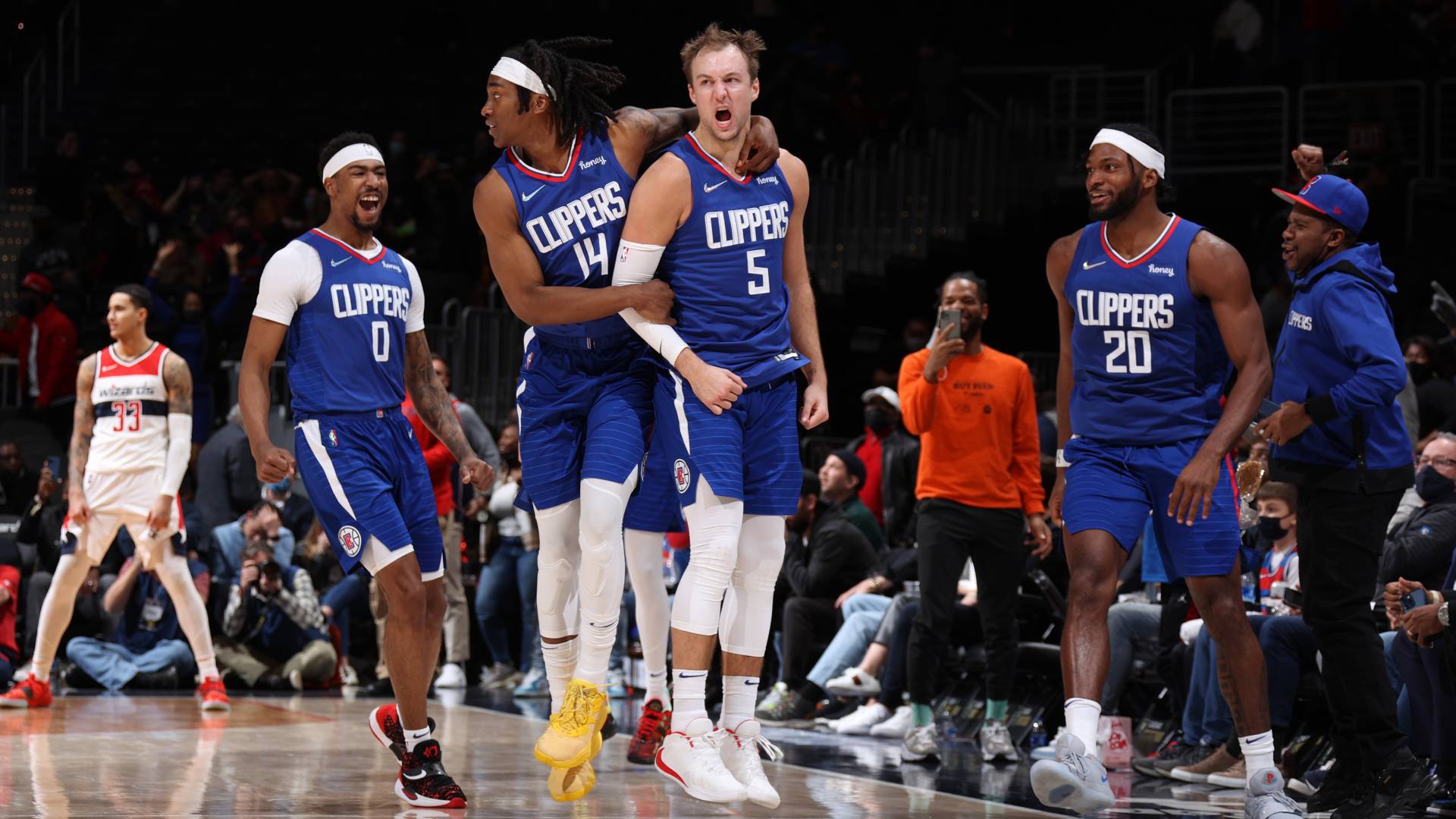 LA Clippers Comeback 35 Poin Defisit Luek Kennard Wizards 4-Point Play