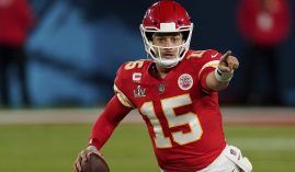 Patrick Mahomes is on a mission to return to the Super Bowl for a third-straight year and he's the betting favorite as the quarterback with the most passing yards. (Image: Steve Luciano/AP)