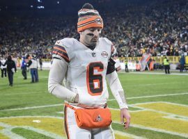 Baker Mayfield from the Cleveland Browns at Lambeau Field before a tough loss against the Green Bay Packers in Week 16. (Image: Getty)