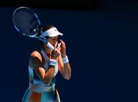 Garbine Muguruza lost her second-round match to Aliza Cornet, ending her run at the 2022 Australian Open. (Image: Hamish Blair/AP)