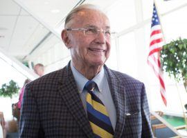 Richard Duchossois was a decorated World War II vet and an accomplished businessman who remade Arlington Park into one of the country's most beautiful racetracks. He died Friday at 100. (Image: Matthew Bowie)