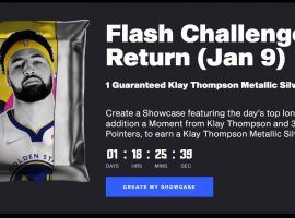 NBA Top Shot collectors can snag an limited edition Klay Thompson moment this week, if they are willing to spend the money to complete an associated challenge. (Image: NBA Top Shot)