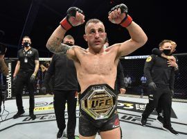 Alexander Volkanovski needs a new opponent for his next title defense after Max Holloway dropped out due to a lingering injury. (Image: Jeff Bottari/Zuffa)