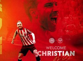 Christian Eriksen also had offers from the Netherlans and his native Denmark, but opted for a return to the English Premier League and signed for Brentford. (Image: Twitter/brentfordfc)