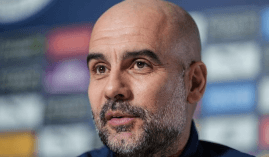 Pep Guardiola will consider his options in 2023, when his current deal with Man. City runs out. (Image: Twitter/football_talk)