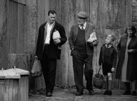 "Belfast" is one of the ten films nominated for Best Picture at the 2022 Oscars, which stars Jamie Dornan, Ciaran Hinds, Jude Hill, and Judi Dench. (Image: Focus Features)