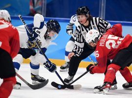 Finland will face off against Switzerland for the bronze medals in women’s hockey at the 2022 Winter Olympics. (Image: Li Ziheng/Xinhua/Getty)