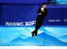 Nathan Chen enters as the favorite to win his first Olympic gold medal in the men’s figure skating competition in Beijing. (Image: Elsa/Getty)