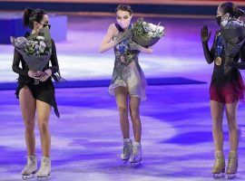 Russian women swept the podium at the 2021 World Figure Skating Championships. The ROC expects the same level of dominance in the team figure skating competition at the Winter Olympics. (Image: Natalia Fedosenko/TASS)