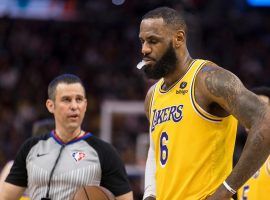 LeBron James from the LA Lakers face a tough road as a bubble team in the final stretch of the season while they fight for a spot in the Western Conference play-in tournament. (Image: Getty)