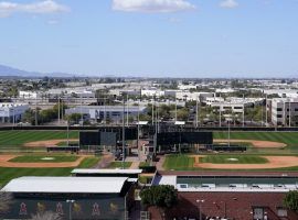 Spring training stadiums remain empty as Major League Baseball and the MLBPA are still far apart on an agreement to end the current lockout. (Image: Ross D. Franklin/AP)