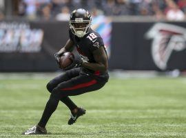 Calvin Ridley catches a pass for the Atlanta Falcons last season. (Image: Brett Davis/USA Today Sports)