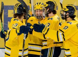 Michigan booked its spot in the Frozen Four this weekend, and is now the favorite to win the NCAA Men’s Hockey Championship. (Image: Michigan Photography)