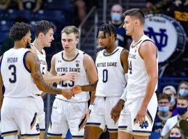 Notre Dame will take on Rutgers in the final First Four matchup of the 2022 NCAA Tournament. (Image: Matt Cashore/USA Today Sports)