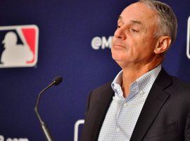 MLB commissioner Rob Manfred announced the cancellation of the first two series of the 2022 regular season on Tuesday, as players and owners have yet to reach a deal to end the current lockout. (Image: Getty)