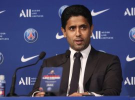 Nasser Al Khelaifi went mad after Paris Saint Germain's Champions League elimination and asked the refs for explanations for some of their decisions. (Image: Twitter/calciofinanza)