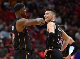 Jimmy Butler and Tyler Herro from the Miami Heat are on a mission to return to the NBA Finals for a second time in the last three seasons. (Image: Getty)