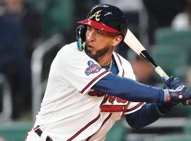 Eddie Rosario will miss 8-12 weeks after undergoing a laser procedure to correct blurred vision in his right eye. (Image: John Bazemore/AP)