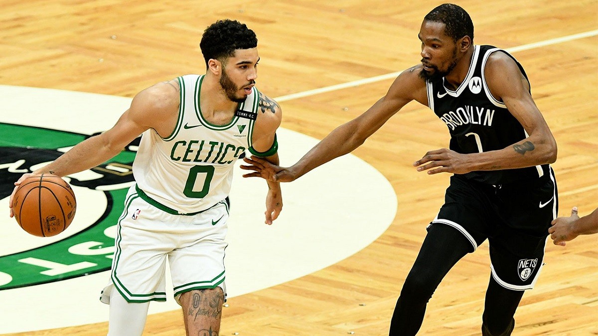 Jayson Tatum Boston Celtics Kevin Durant 2022 NBA Playoffs First Round Series Brooklyn Nets