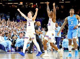 The Kansas Jayhawks won their fourth national championship in school history by beating North Carolina in the 2022 NCAA Tournament title game. (Image: Robert Deutsch/USA Today Sports)