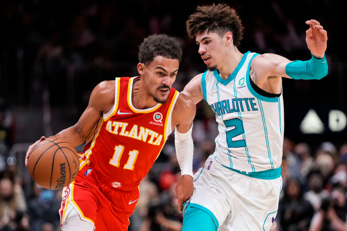 Trae Young LaMelo Ball Play-In Tournament Atlanta Hawks Charlotte Hornets