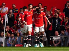 Cristiano Ronaldo scored a hat-trick for United as the Red Devils beat Norwich 3-2 at Old Trafford on Saturday. (Image: Twitter/squawka)