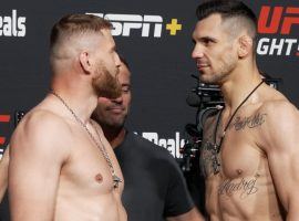 Jan Blachowicz (left) and Aleksandar Rakic (right) face off in a title eliminator at UFC on ESPN 36 this Saturday night. (Image: Ken Hathaway/MMA Junkie)