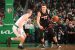 Payton Pritchard from the Boston Celtics defends Tyler Herro from the Boston Celtics in Game 3, when a groin injury flared up. (Image: Getty)