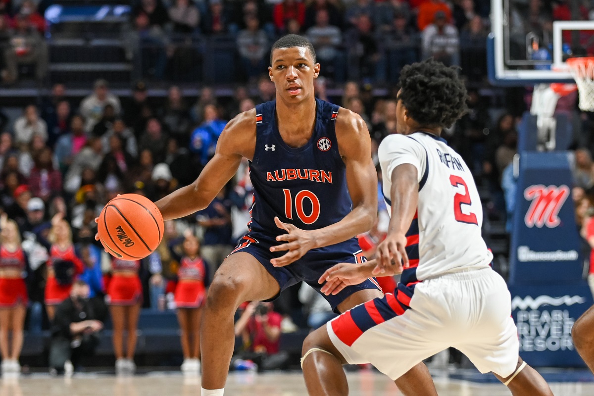 Jabari Smith, a freshman sensation from Auburn, is the projected #1 pick in the upcoming 2022 NBA Draft. (Image: Getty)