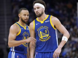 Steph Curry and Klay Thompson need one more win to lock up a return trip to the NBA Finals. (Image: Getty)