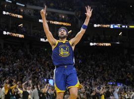 Klay Thompson from the Golden State Warriors let everyone know why heâ€™s called Game 6 Klay after a big-time performance to knock out the Memphis Grizzlies. (Image: Porter Lambert/Getty)