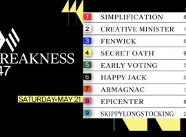 Epicenter is the sizable favorite for Saturday's 147th Preakness Stakes at Pimlico Race Course in Baltimore. (Image: Preakness Stakes.com)