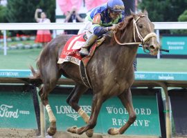 Secret Oath captured the 148th Kentucky Oaks in impressive, workmanlike fashion. She may run two weeks from now in the Preakness Stakes. (Image: Churchill Downs/Coady Photography)