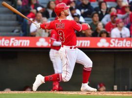Taylor Ward is putting up MVP numbers for the Los Angeles Angels, alongside teammates Mike Trout and Shohei Ohtani. (Image: Gary A. Vasquez/USA Today Sports)