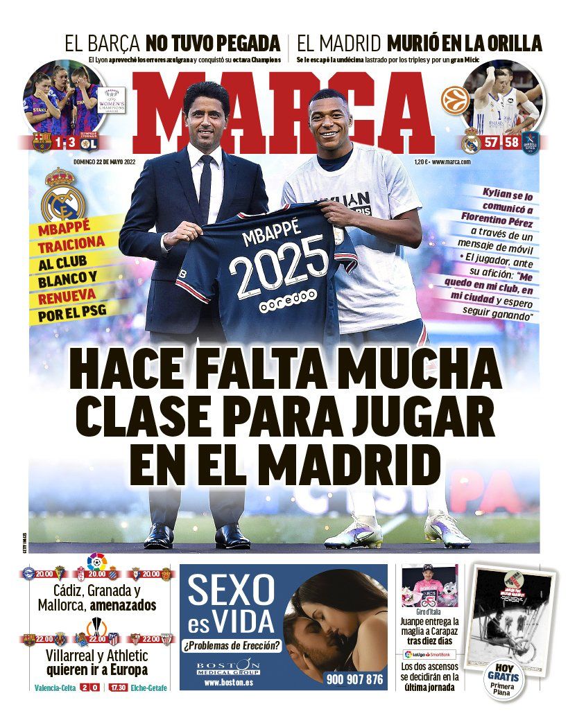 Marca's front page