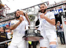 Real Madrid won its 35th national title after beating Espanyol 4-0 in the 34th round of the Spanish La Liga. (Image: Twitter/cbssportsgolazo)