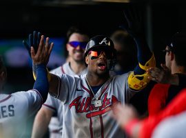 The Atlanta Braves have won 11 straight games to close to within 5.5 games of the Mets in the NL East. (Image: Dustin Bradford/Getty)