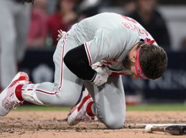 The Philadelphia Phillies placed Bryce Harper on the 10-day injured list after he broke his thumb on Saturday. (Image: Orlando Ramirez/USA Today Sports)