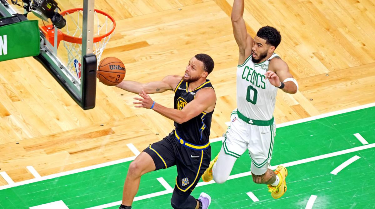 Steph Curry Jayson Tatum NBA Finals Game 4 Warriors Celtics