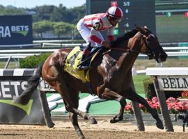 Gerrymander's three-length victory in Saturday's Grade 2 Mother Goose Stakes at Belmont Park established her as a 3-year-old filly to watch going forward. (Image: Coglianese Photos)