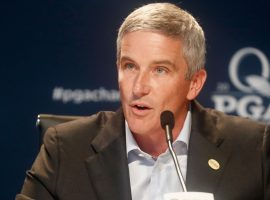 Jay Monahan sent a memo to PGA Tour players confirming punishments for those who are playing in the first LIV Golf tournament. (Image: Getty)