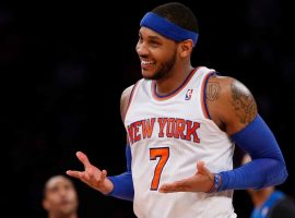 Forward Carmelo Anthony playing with the New York Knicks in front of a sold-out crowd at Madison Square Garden in 2017. (Image: Getty)