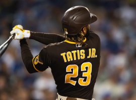 Fernando Tatis is healing from his offseason wrist surgery, but isn’t ready to start swinging a bat yet. (Image: Matt Thomas/Getty)